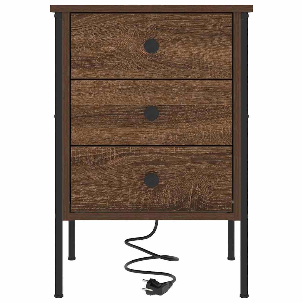 Nachttisch Braun Eichen-Optik 42 x 41 x 61 cm Holzwerkstoff